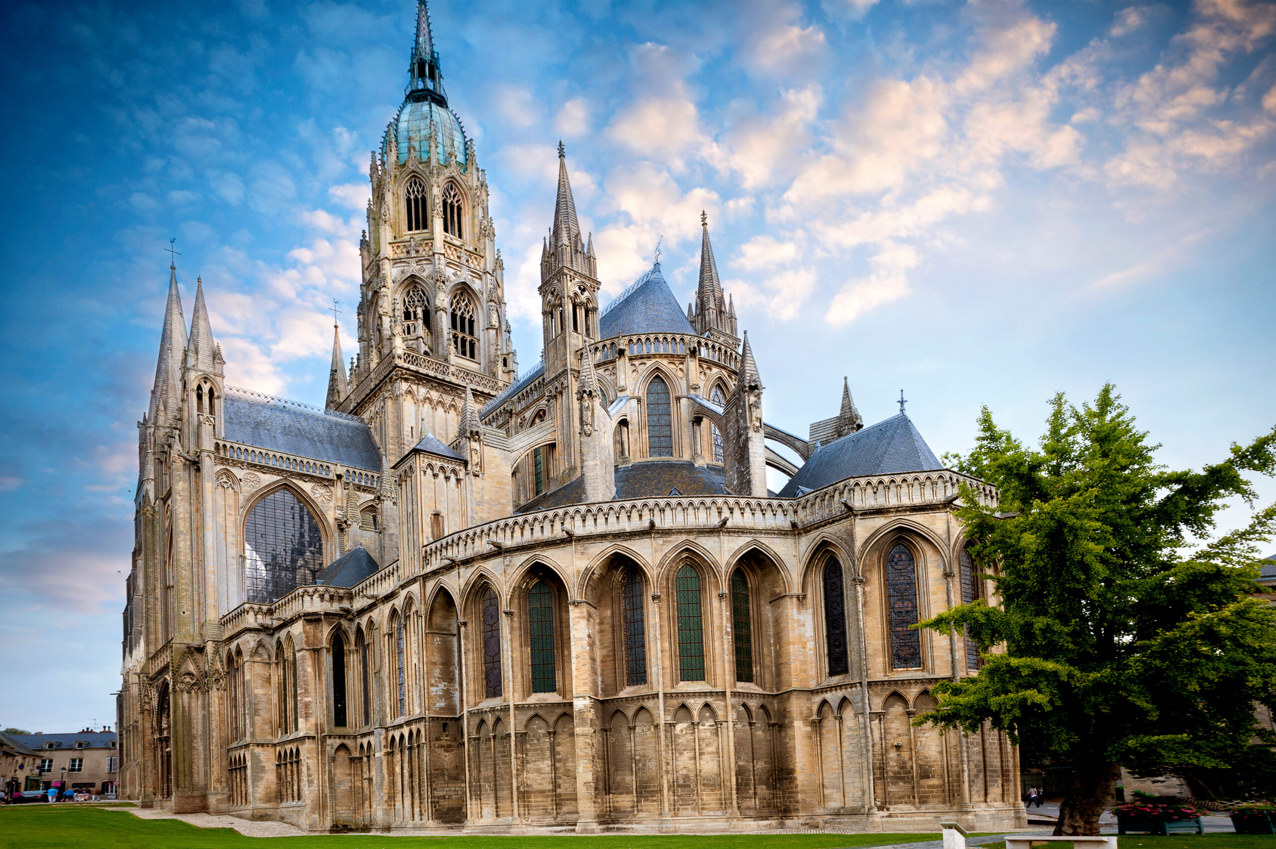 Bayeux medieval Cathedral of Notre Dame, Calvados department of Normandy, France